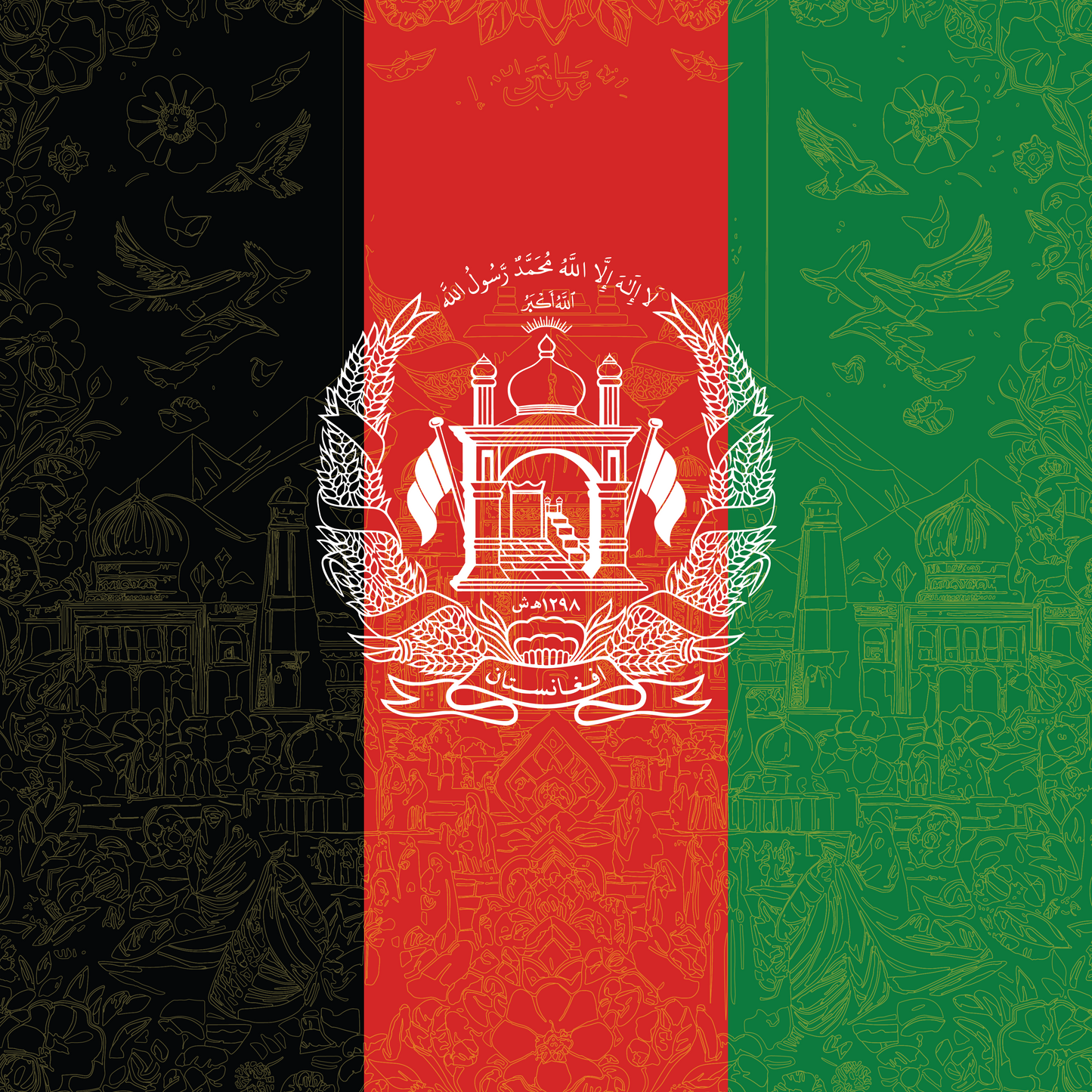 Afghanistan Flag Bandana
