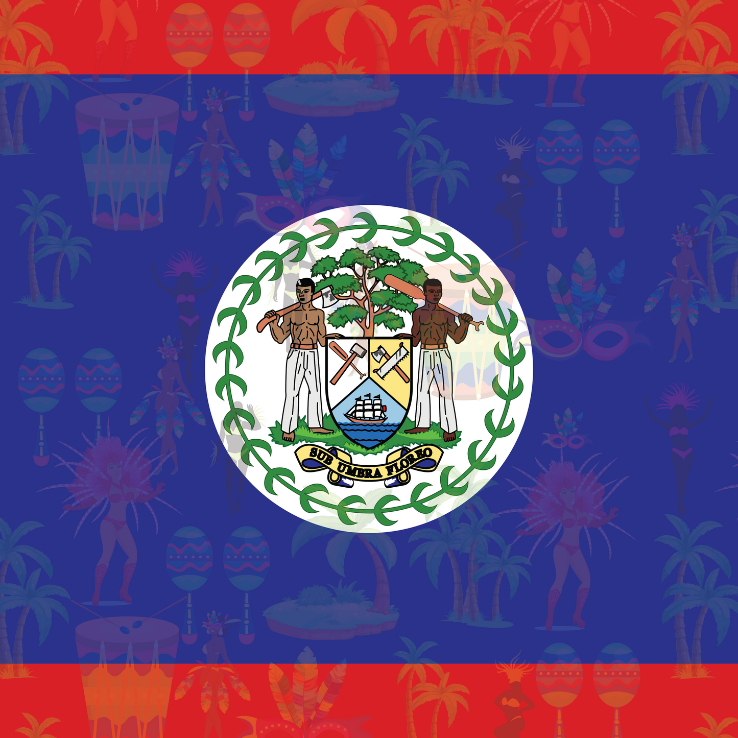 Belize Flag Bandana