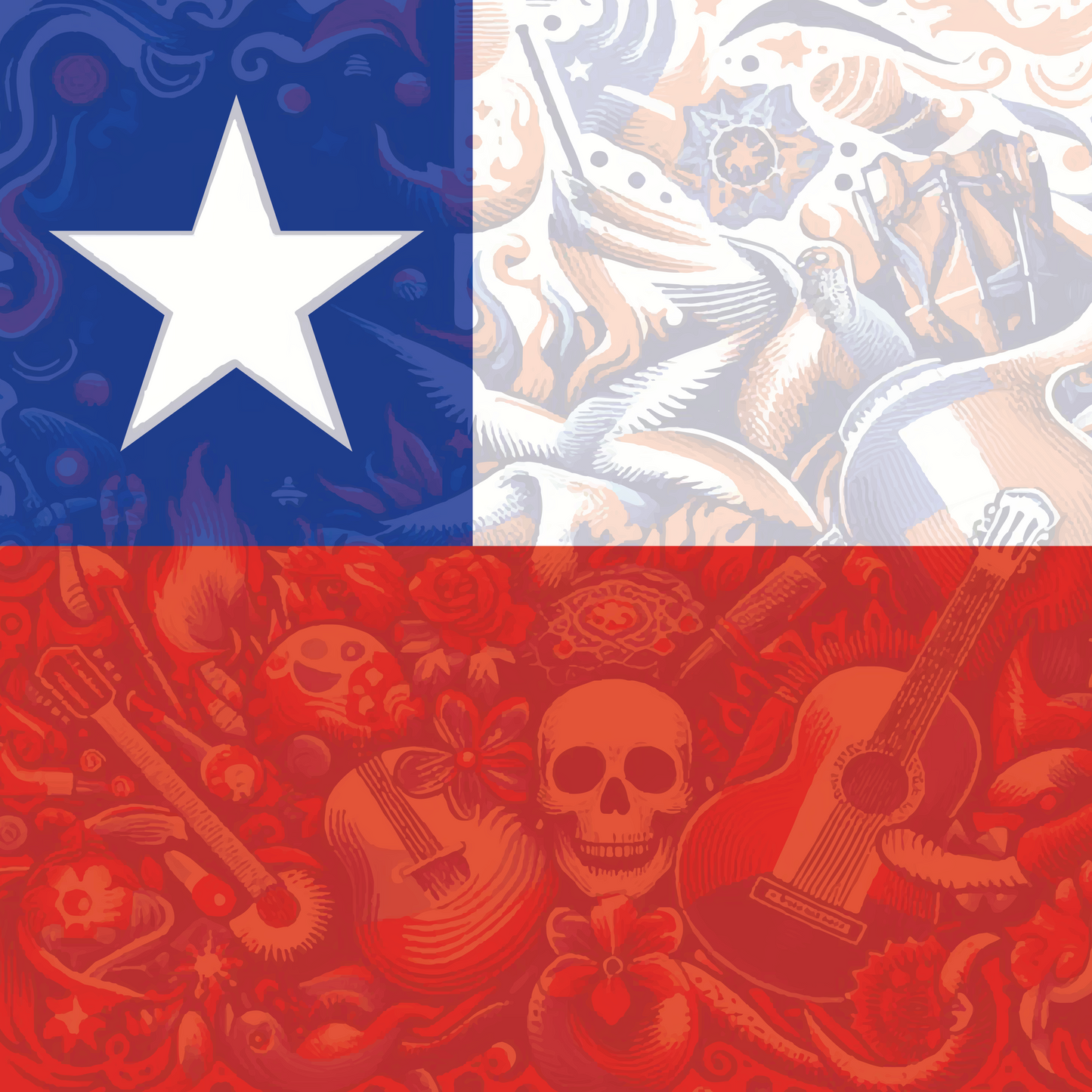 Chile Flag Bandana