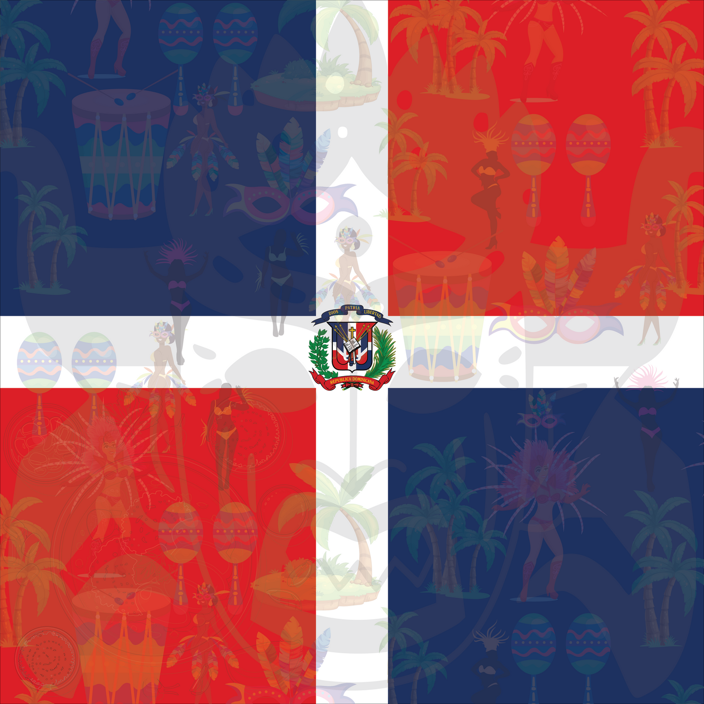 Dominican Republic Flag Bandana