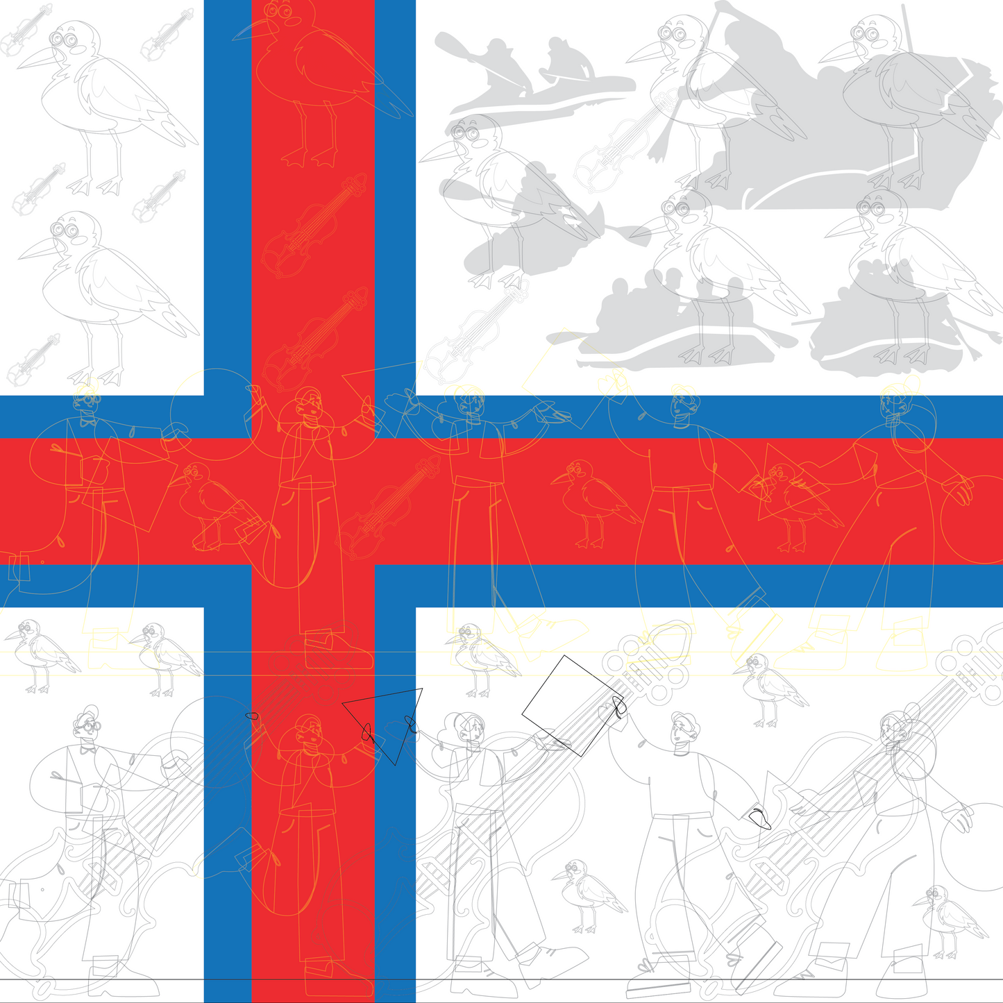 Faereo Islands Flag Bandana