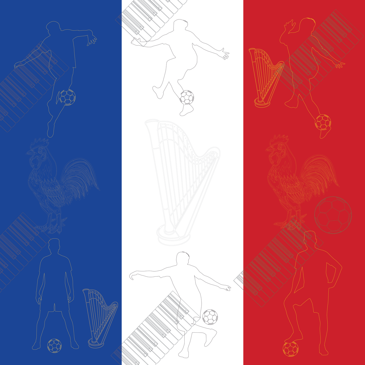 France Flag Bandana