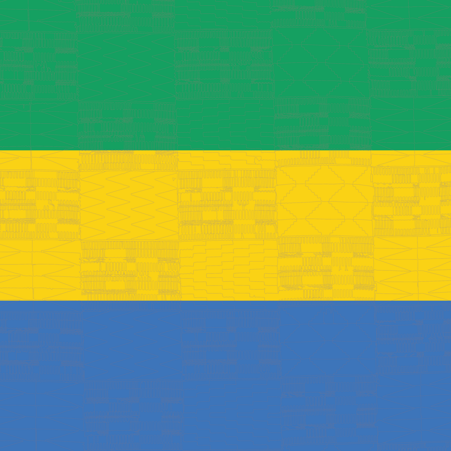Gabon Flag Bandana