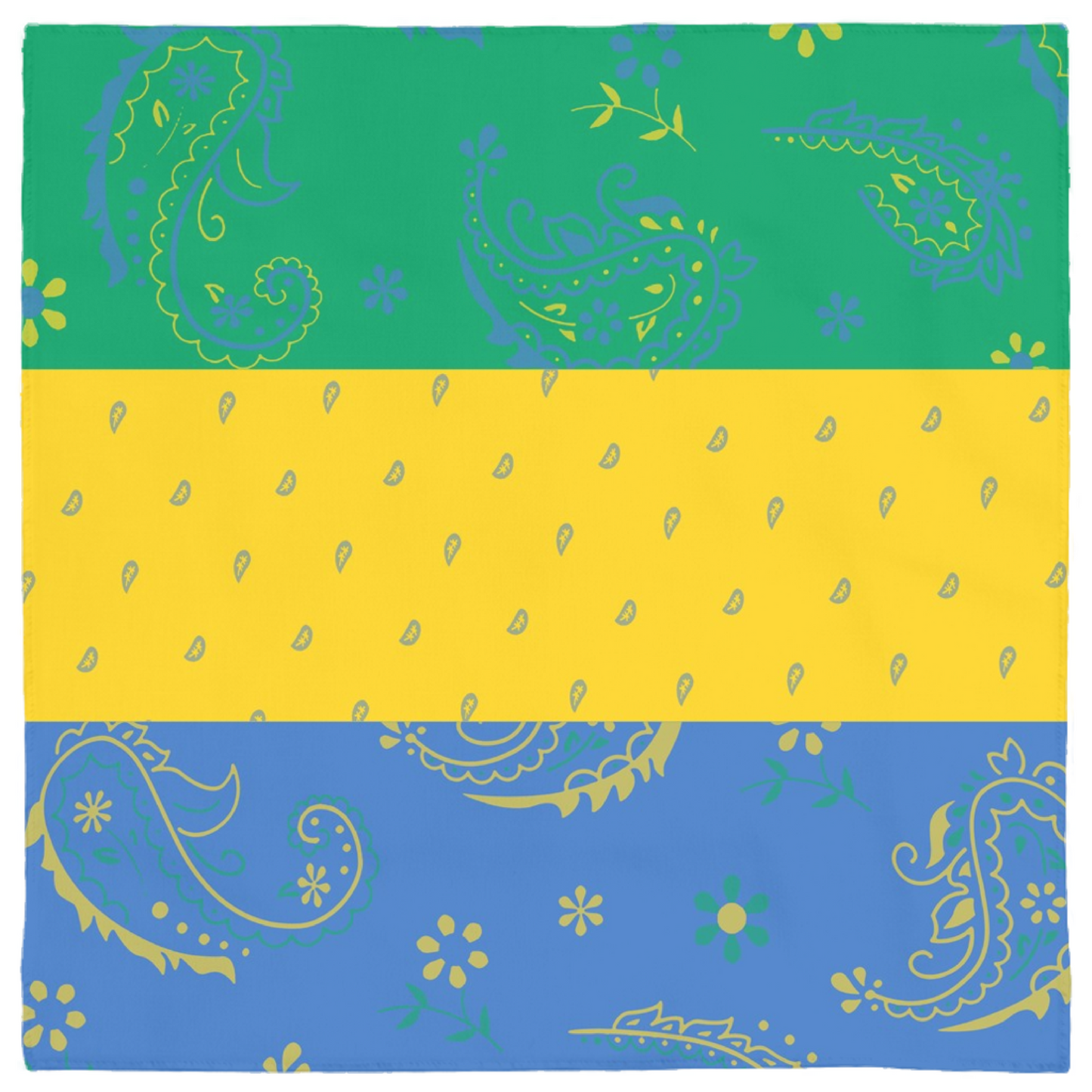 Gabon Flag Bandana