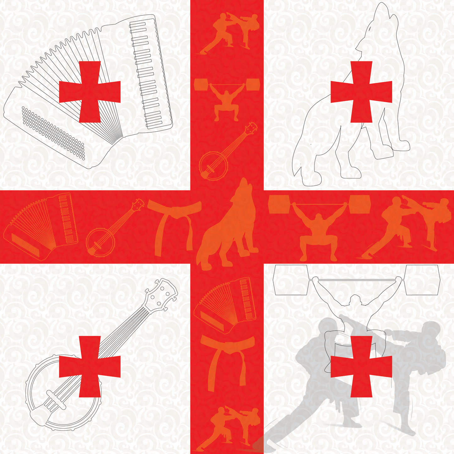 Georgia Flag Bandana