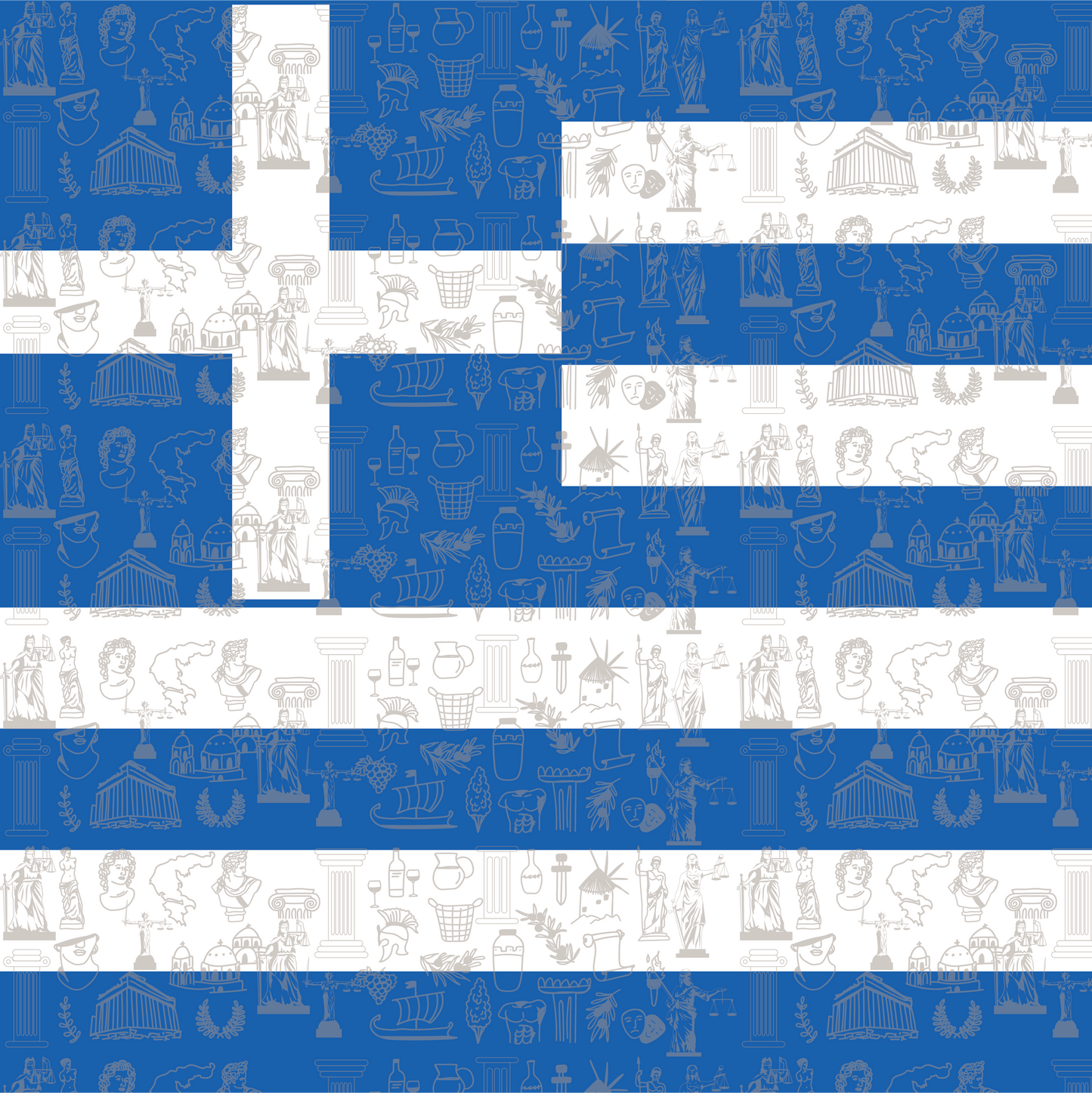 Greece Flag Bandana