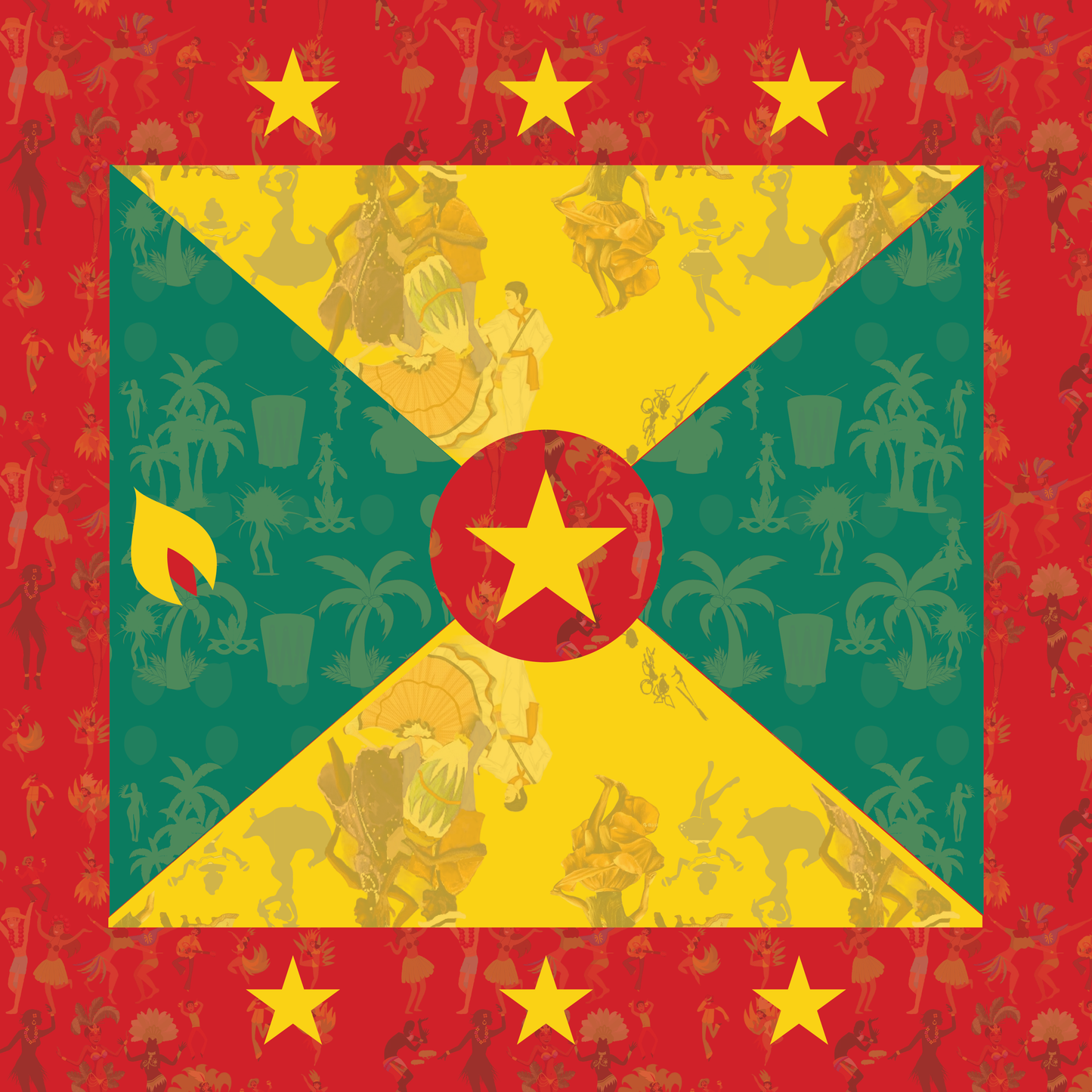 Grenada Flag Bandana