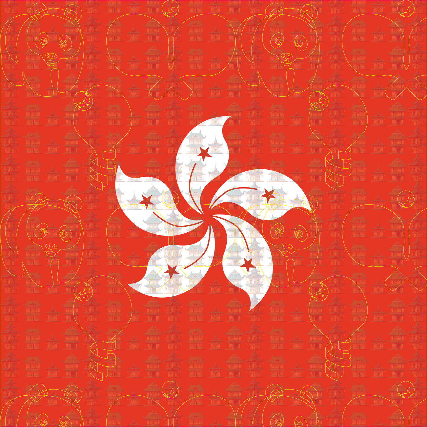 Hong Kong Flag Bandana
