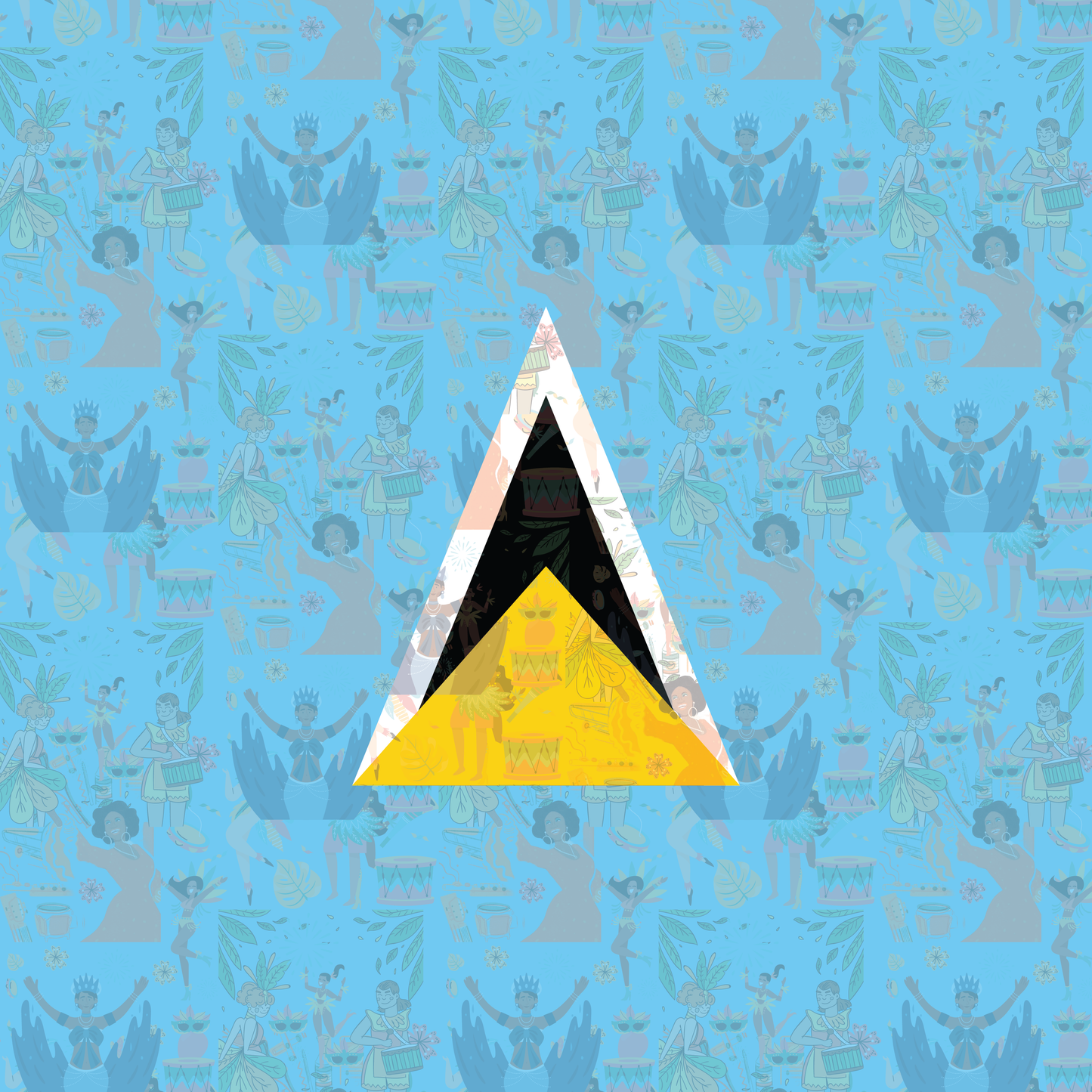 Saint Lucia Flag Bandana