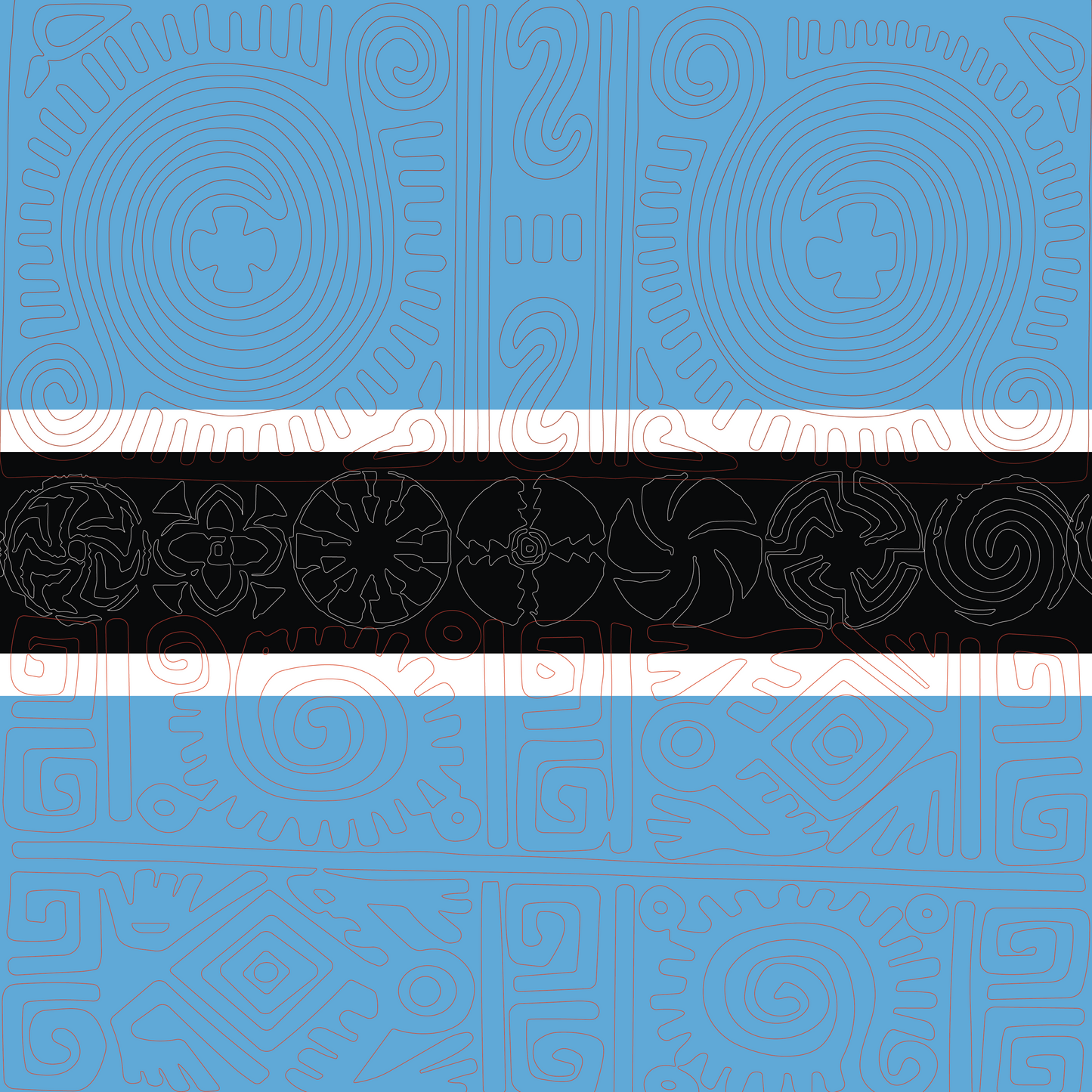 Botswana Flag Bandana